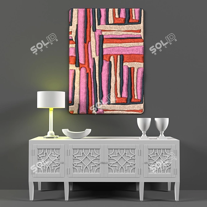 Vector Art Wall Decor 3D model image 2