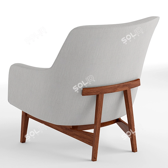 Fredericia A-Chair: Sleek and Stylish Armchair 3D model image 2