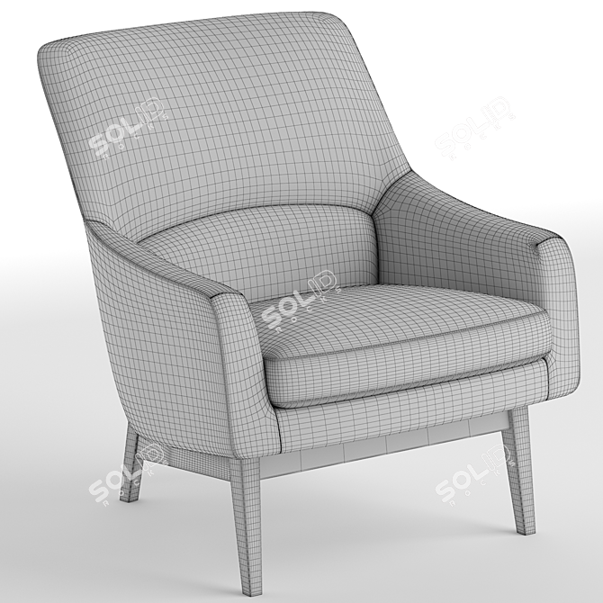 Fredericia A-Chair: Sleek and Stylish Armchair 3D model image 5