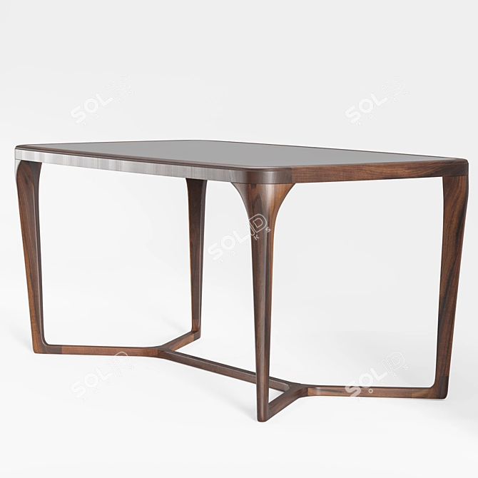 MARS WALNUT Dining Table | Stylish and Functional 3D model image 2