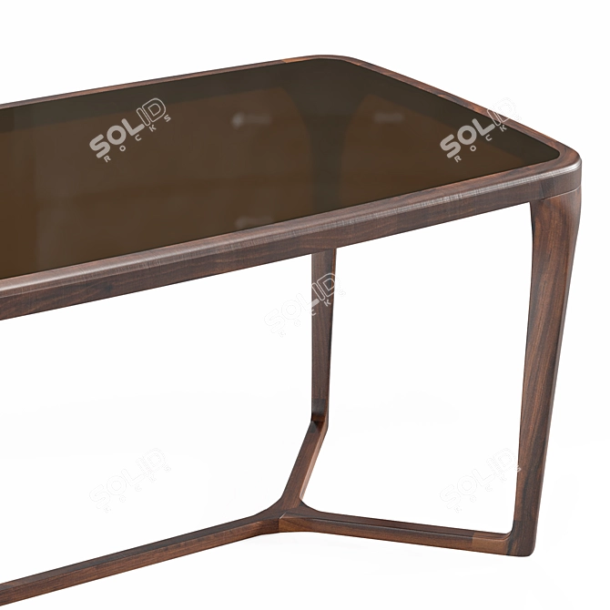 MARS WALNUT Dining Table | Stylish and Functional 3D model image 3