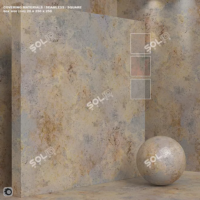 Seamless Concrete Plaster Set 3D model image 1