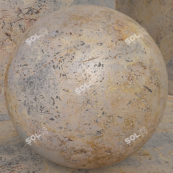 Seamless Concrete Plaster Set 3D model image 2