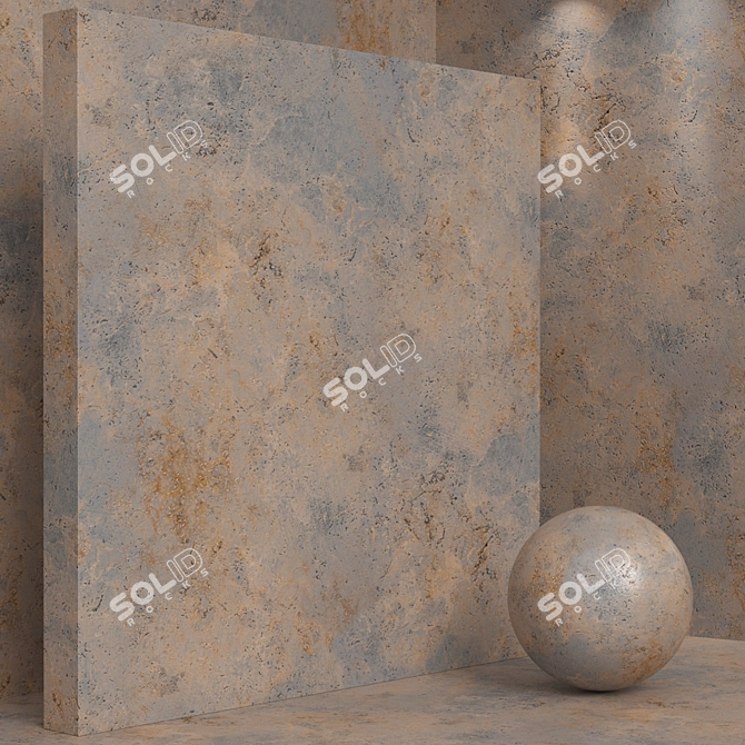 Seamless Concrete Plaster Set 3D model image 3