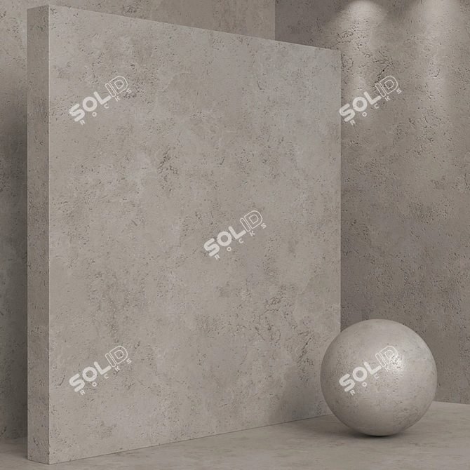 Seamless Concrete Plaster Set 3D model image 5