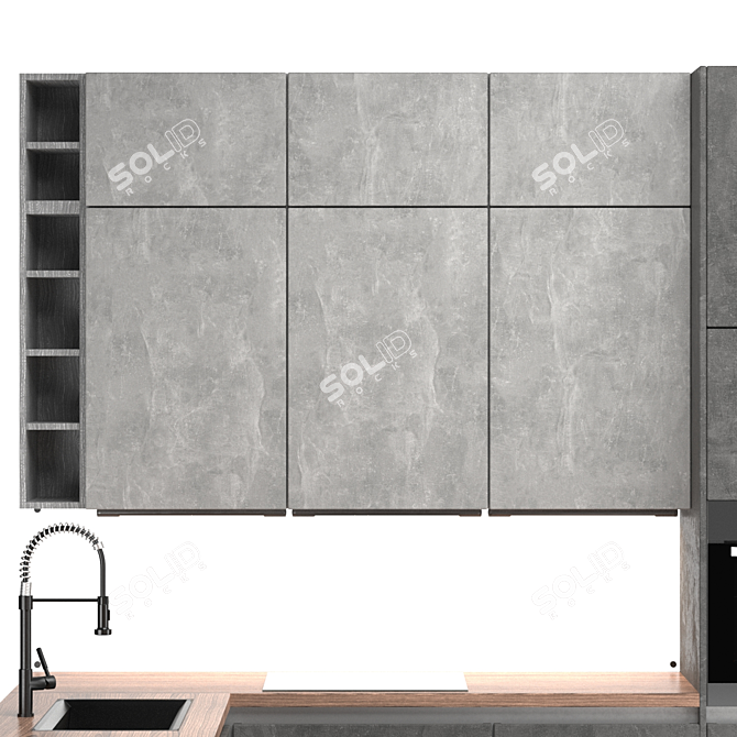 Modern Kitchen Maria Mix 22: 3DS Max 2014 & Corona 3D model image 3