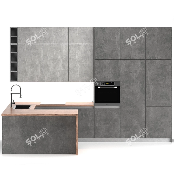 Modern Kitchen Maria Mix 22: 3DS Max 2014 & Corona 3D model image 5