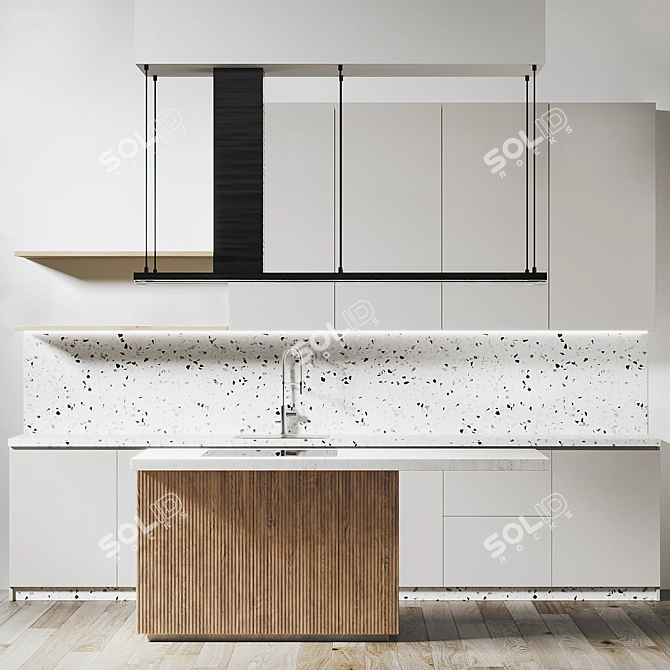 Modern Kitchen 3D Model 3D model image 6