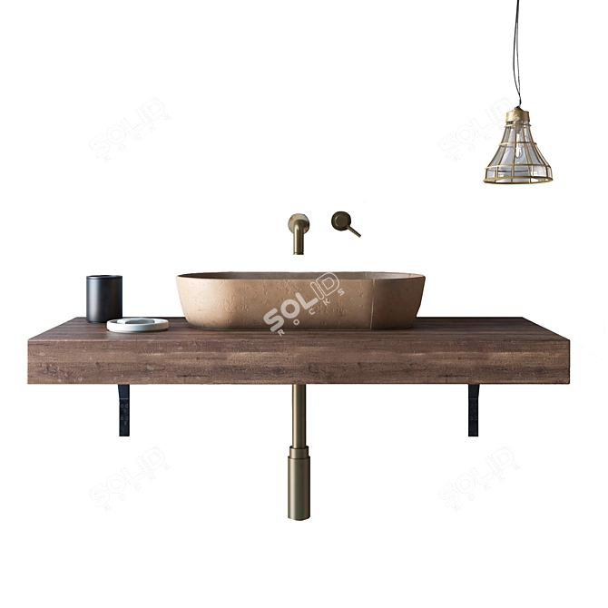 Archived Concrete Sink 3D model image 1