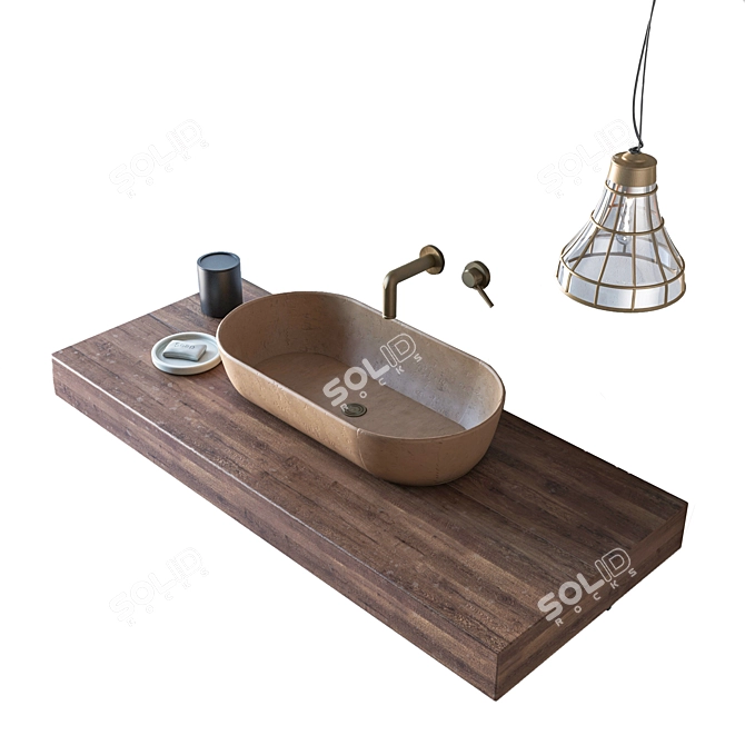 Archived Concrete Sink 3D model image 3