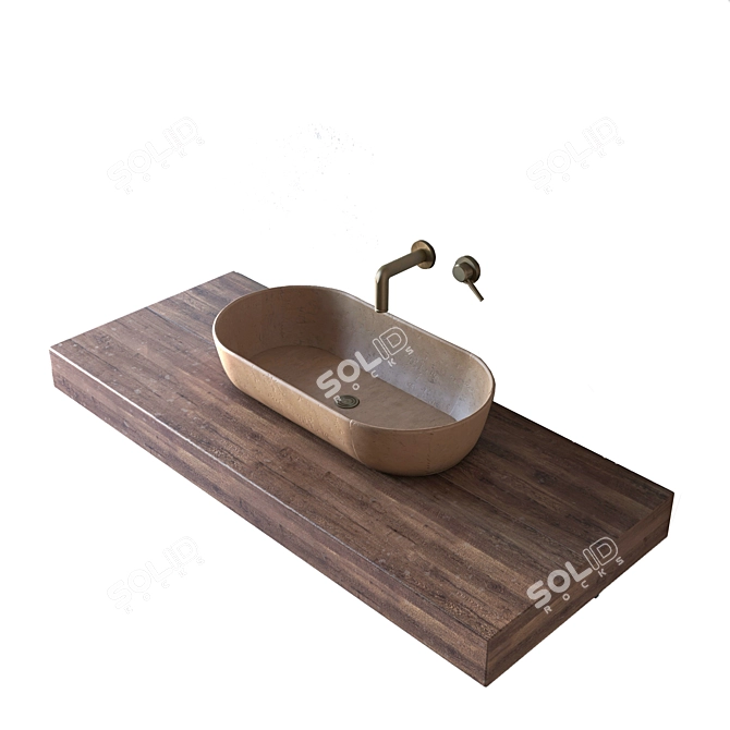 Archived Concrete Sink 3D model image 7