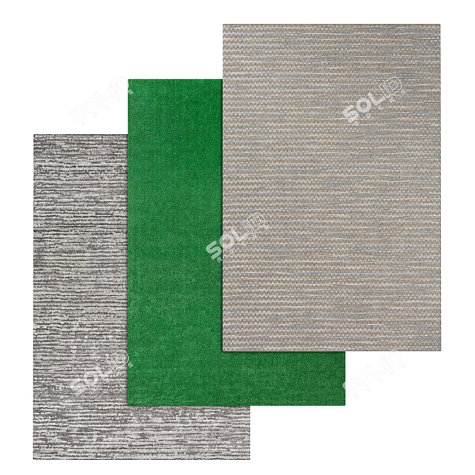 Deluxe Carpet Set: High-Quality Textures for Close and Distant Views 3D model image 1