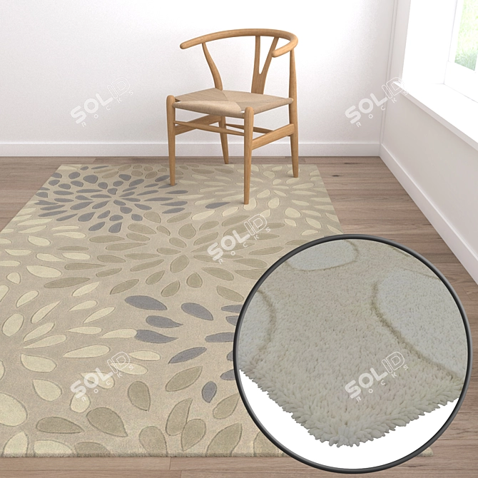 Luxury Carpet Set: High-Quality Textures 3D model image 5