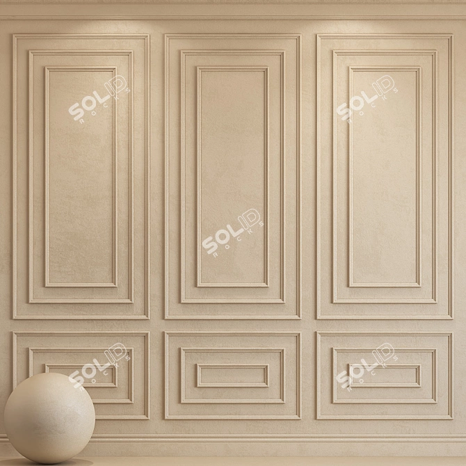 Frosted Almond Decorative Plaster 3D model image 1