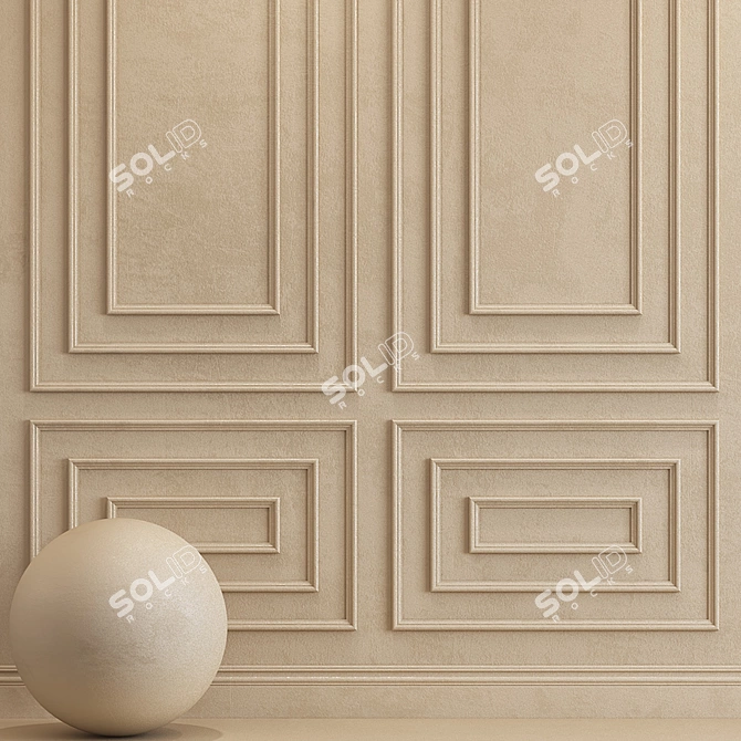 Frosted Almond Decorative Plaster 3D model image 2