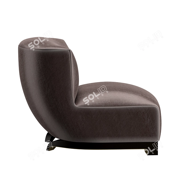 Velvet Vittoria Chair: Luxurious Bronze and Brass Design 3D model image 3