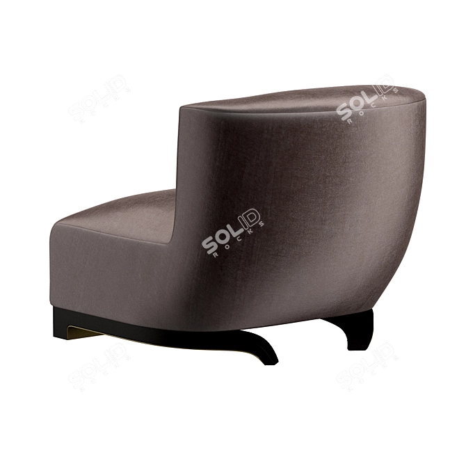 Velvet Vittoria Chair: Luxurious Bronze and Brass Design 3D model image 4