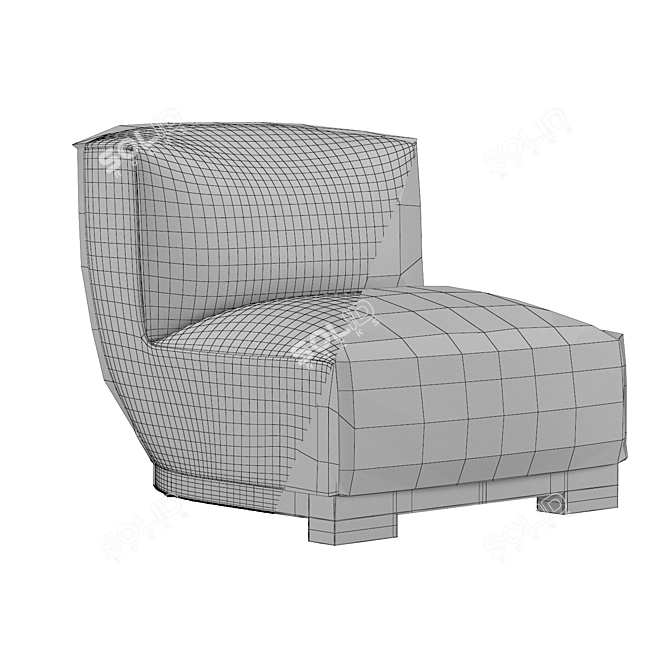 Velvet Vittoria Chair: Luxurious Bronze and Brass Design 3D model image 5