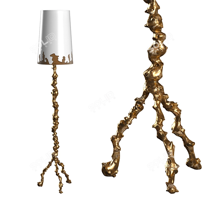 Grotto Bronze Floor Lamp 3D model image 1