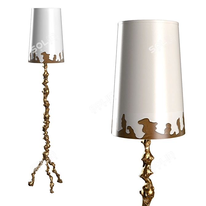 Grotto Bronze Floor Lamp 3D model image 2