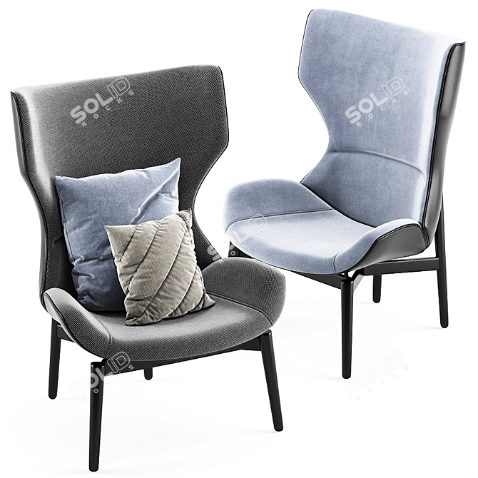 Luxury Jorgen Armchair: Exquisite Elegance 3D model image 4