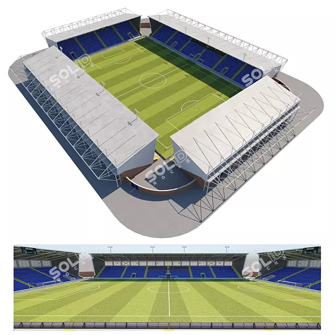 Ultimate Football Stadium 3D model image 1