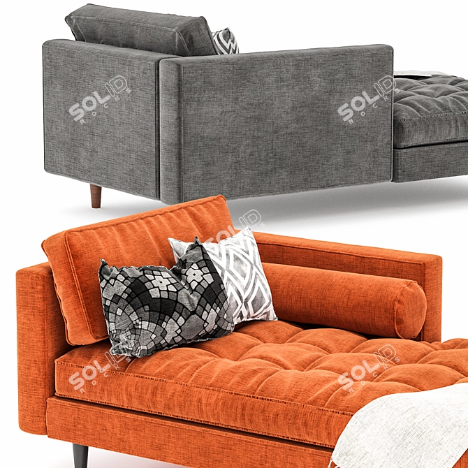 Sven Sofa Seating: Modern Elegance 3D model image 2