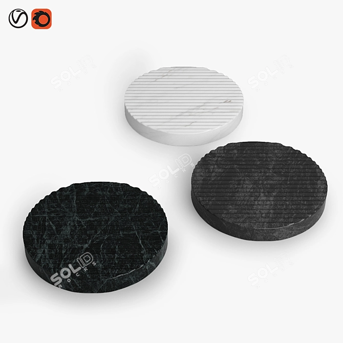 Title: Stylish Muuto Groove Trivet 3D model image 1