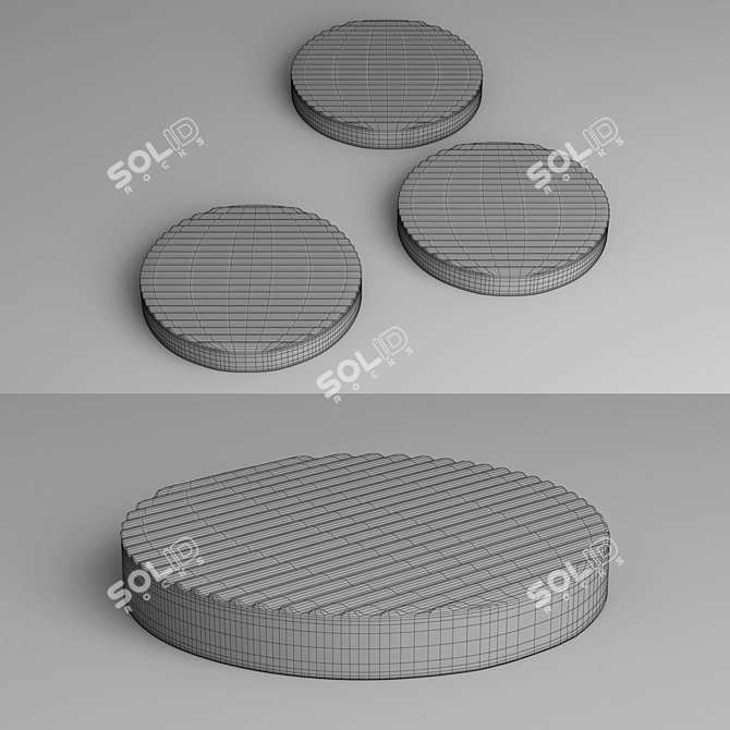 Title: Stylish Muuto Groove Trivet 3D model image 3