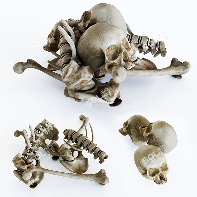 Grim Collection: Skull Pile 3D model image 2