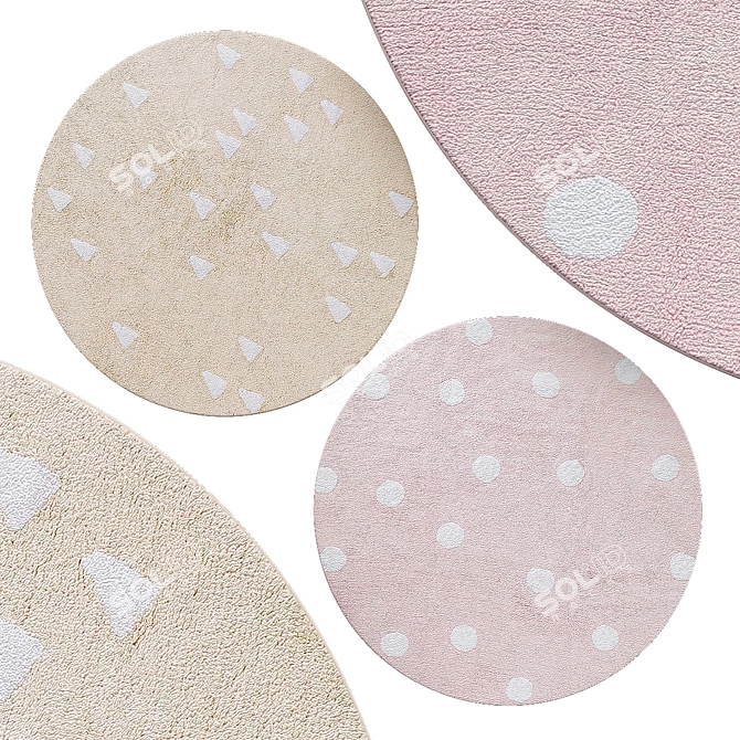 Elegant Round Rugs | No. 007 3D model image 1