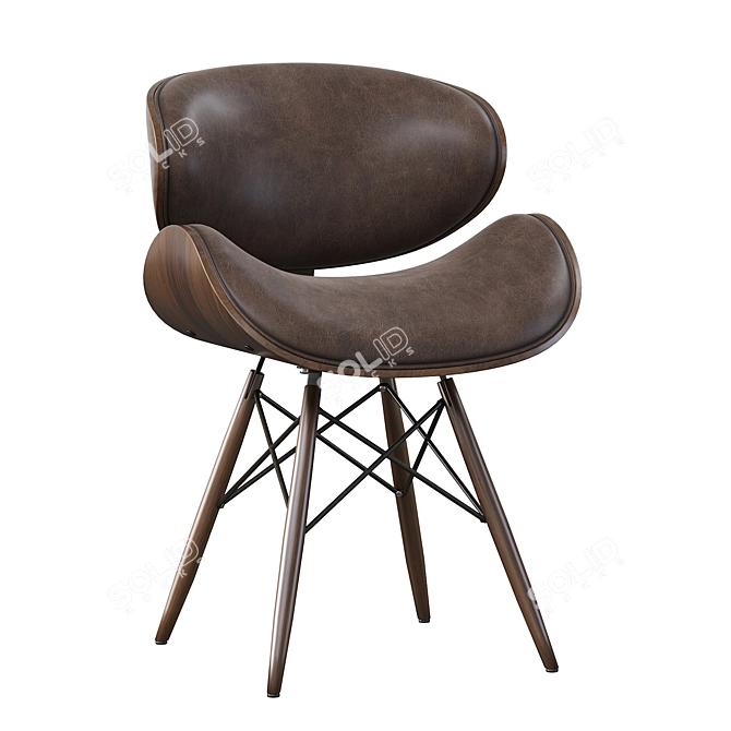 Eclectic Elegance: Ossa Black Chair 3D model image 2