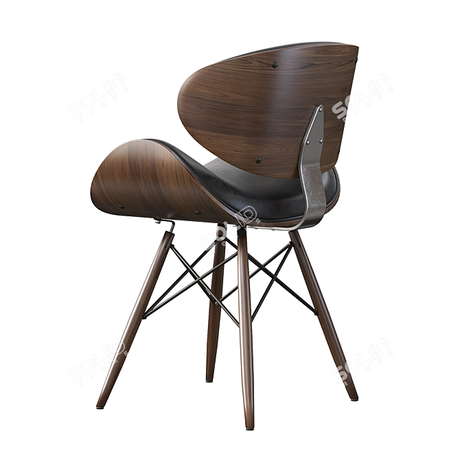 Eclectic Elegance: Ossa Black Chair 3D model image 3