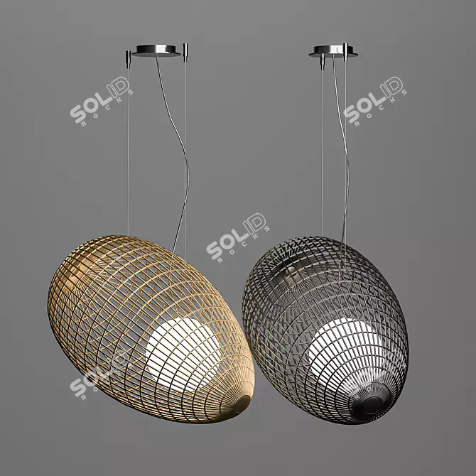 Radiant Elegance: Nexo Luce Chandelier 3D model image 1