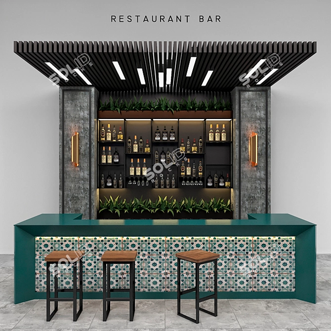 Restaurant & Hotel Bar Set 3D model image 1