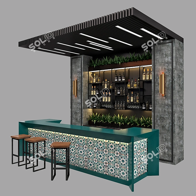 Restaurant & Hotel Bar Set 3D model image 2