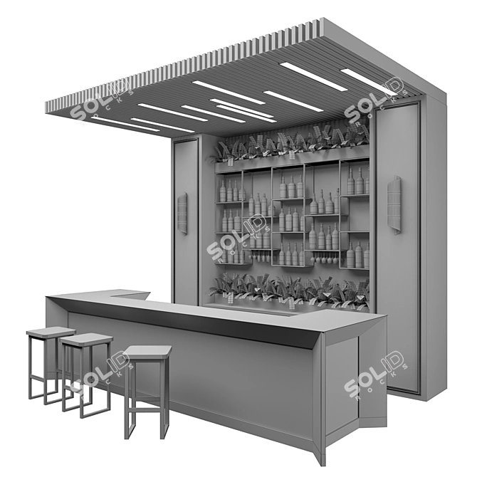 Restaurant & Hotel Bar Set 3D model image 3