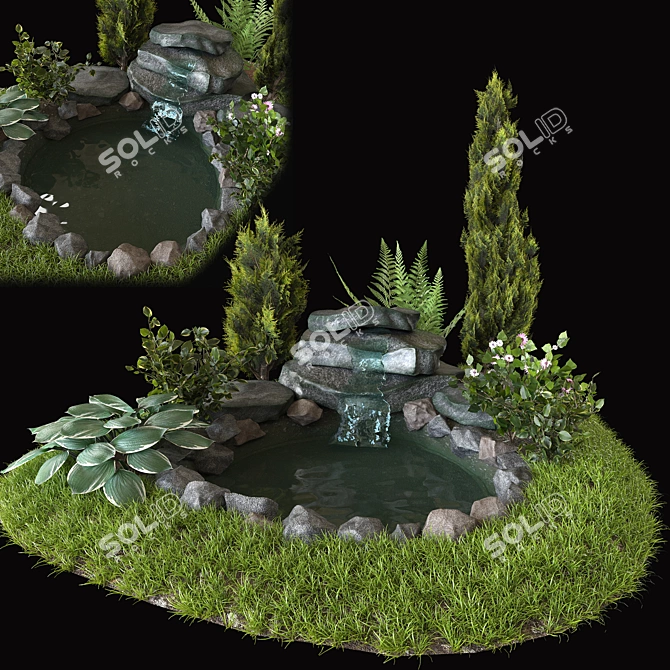 Alpine Meadow 3D Model 3D model image 1