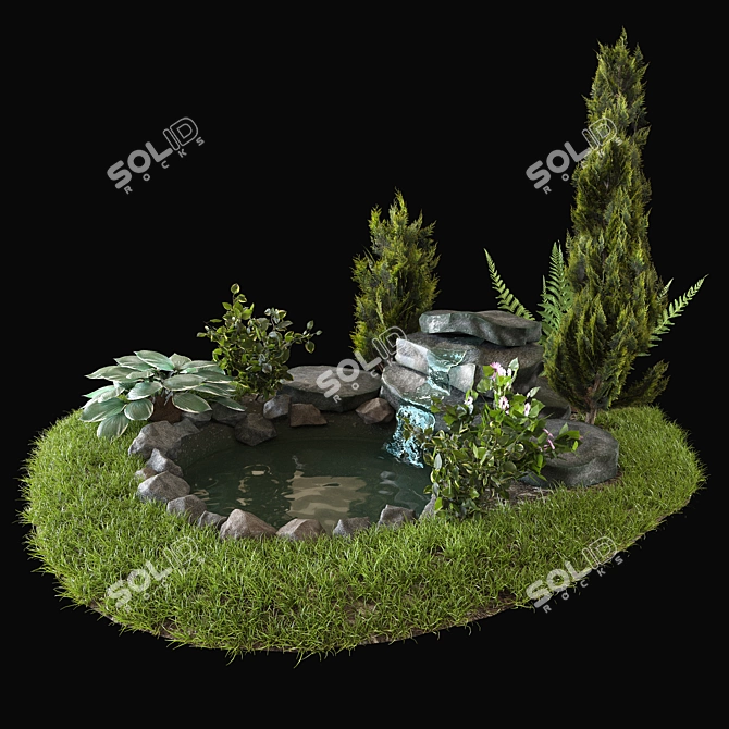 Alpine Meadow 3D Model 3D model image 2