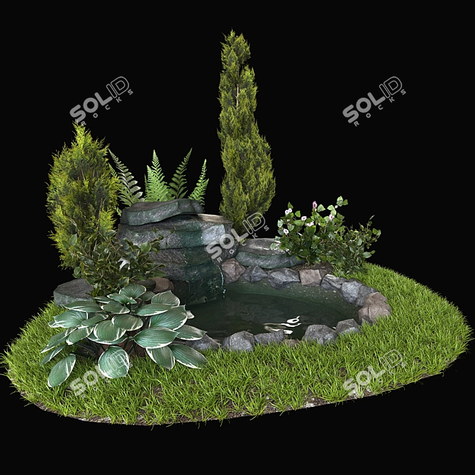 Alpine Meadow 3D Model 3D model image 3