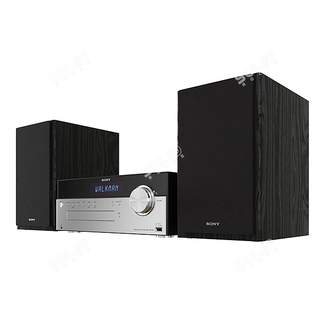 Sony CMT-SBT100: Powerful Audio System 3D model image 2