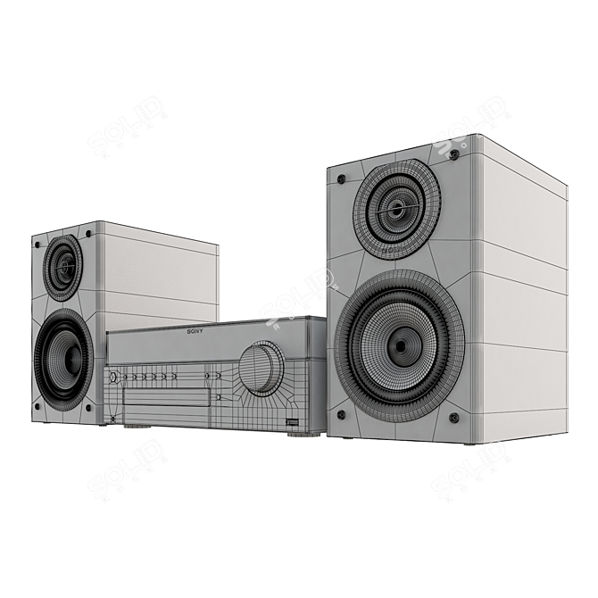 Sony CMT-SBT100: Powerful Audio System 3D model image 5