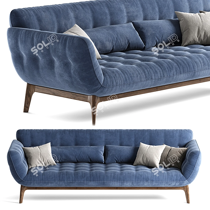 Contemporary Elegance: Roche Bobois Parcours Sofa 3D model image 1