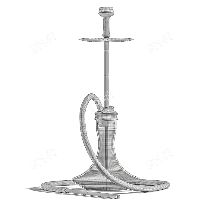 Sleek Ykap Hookah 3D model image 5