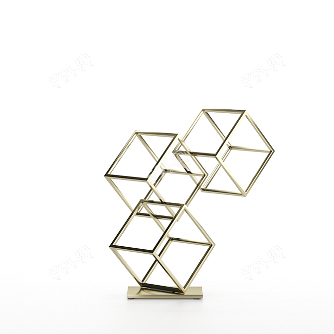 Minimalist Cube Decor 3D model image 2