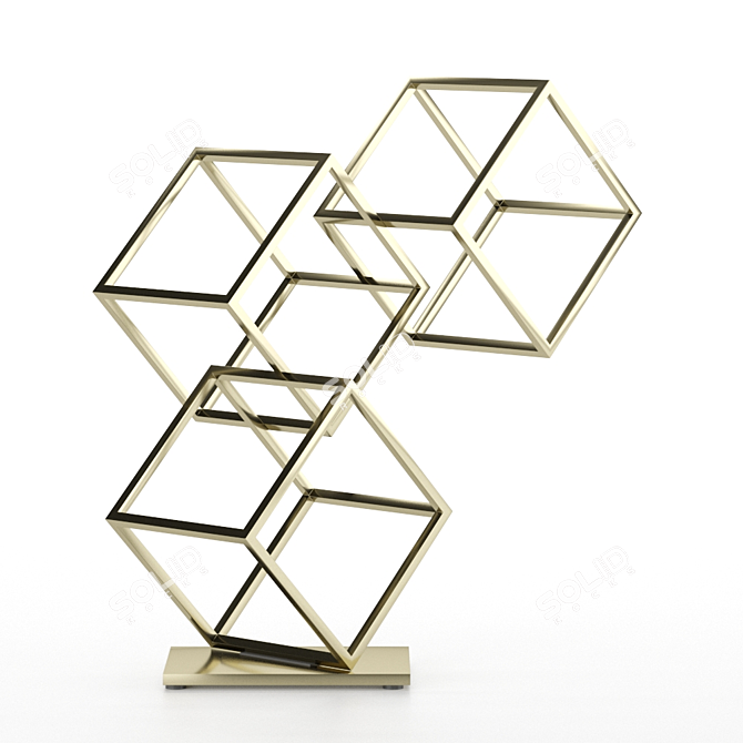 Minimalist Cube Decor 3D model image 3