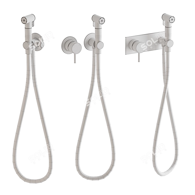 Advanced Hygiene Shower System 3D model image 3