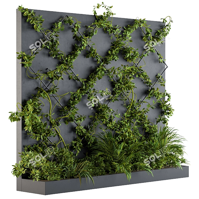 Green Oasis - Living Wall Art 3D model image 1