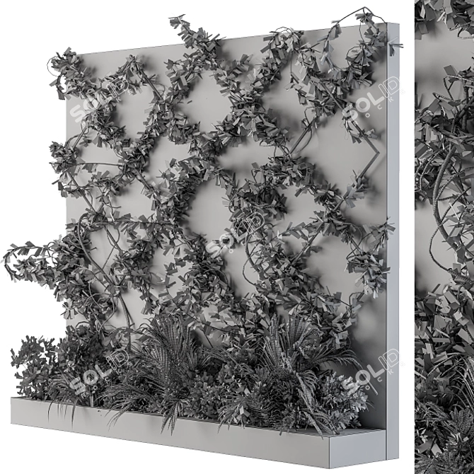 Green Oasis - Living Wall Art 3D model image 4