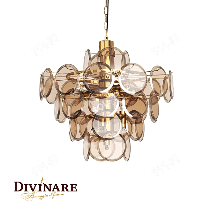 Divinare Chloe Gold Pendant Light 3D model image 1